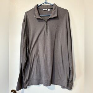 🩶Calvin Klein Gray Quarter-Zip Sweatshirt – XL 🧥